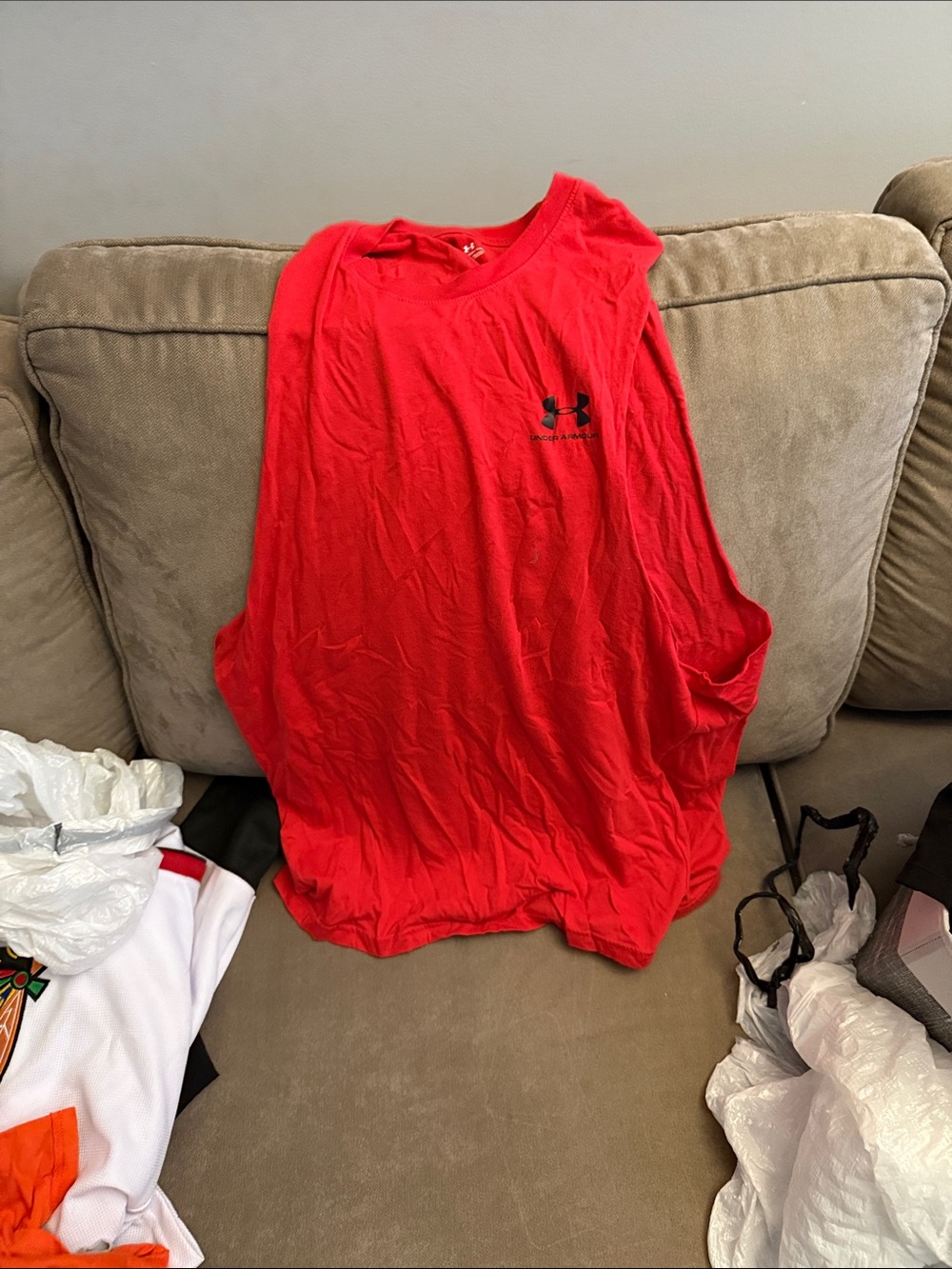 Under Armour Men’s Bright Red Athletic Tank Top